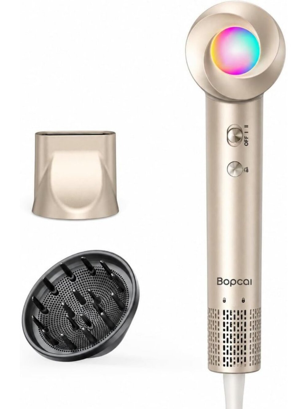 High-Speed Ionic Hair Dryer, 160K RPM Blow Dryer with Diffuser for Smooth Hair
